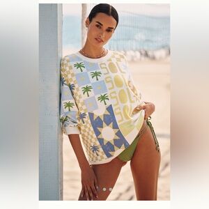 Anthropologie super cute NWT cotton blend  oversized XXS Celandine sweatshirt